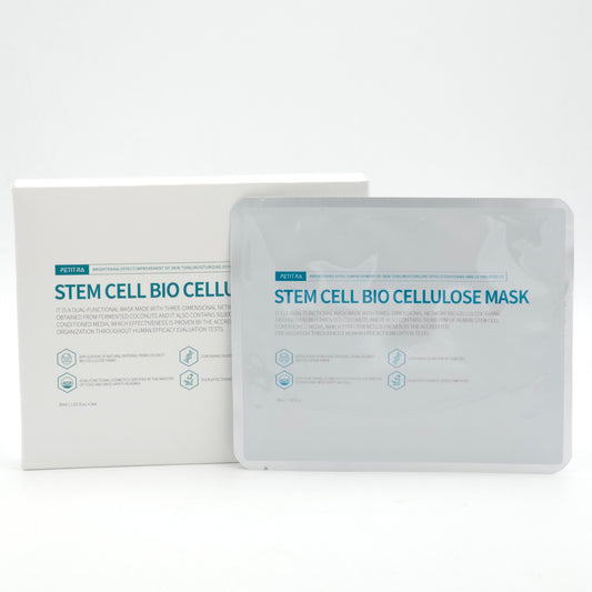 PETITRA Stem Cell Bio Cellulose Mask 30ml x 5pcs Brightening Hydrating