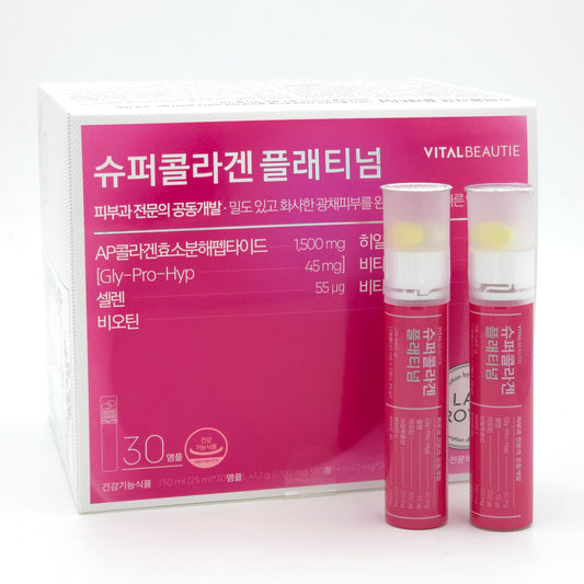 VITALBEAUTIE Super Collagen Platinum 25ml x 30 Ampoules + 2 Tablets