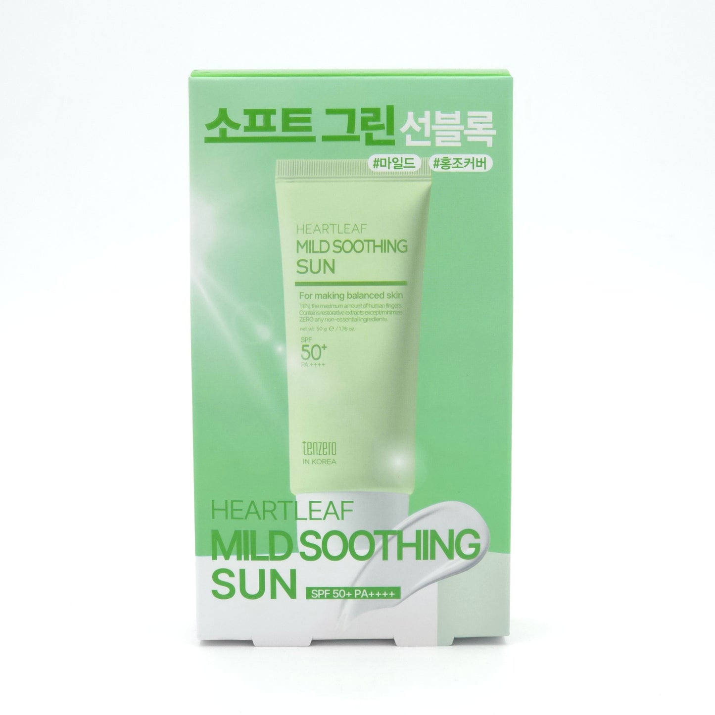 Tenzero Heartleaf Mild Soothing Sun 50g SPF50+ PA++++