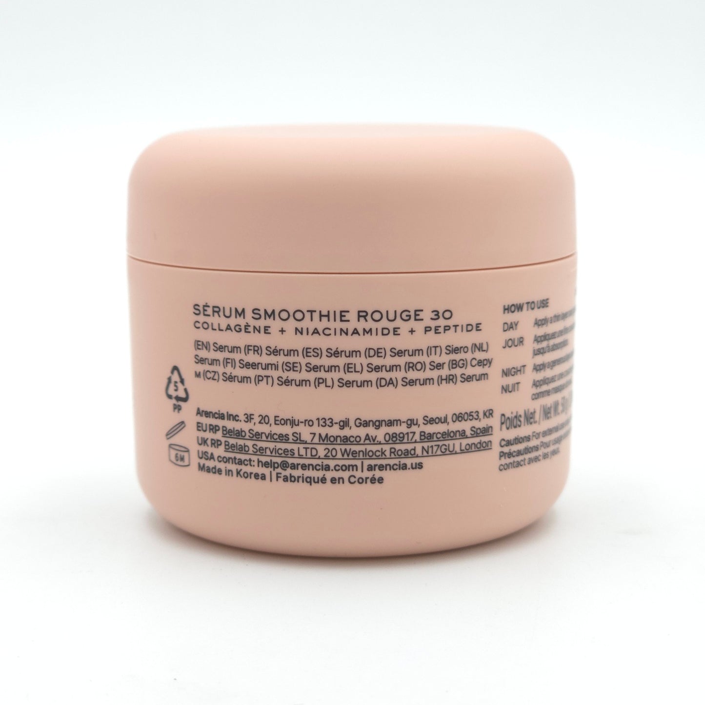 Arencia Red Smoothie Serum 30 50g Collagen Firming Pore Care