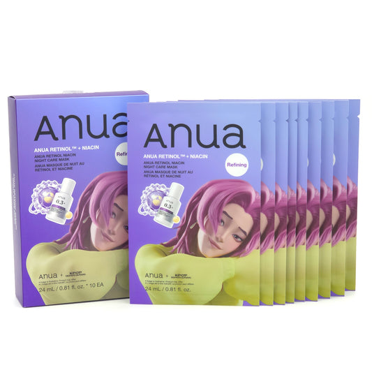 ANUA Retinol Niacin Night Care Mask 24ml x 10 Sheets Pore Firming