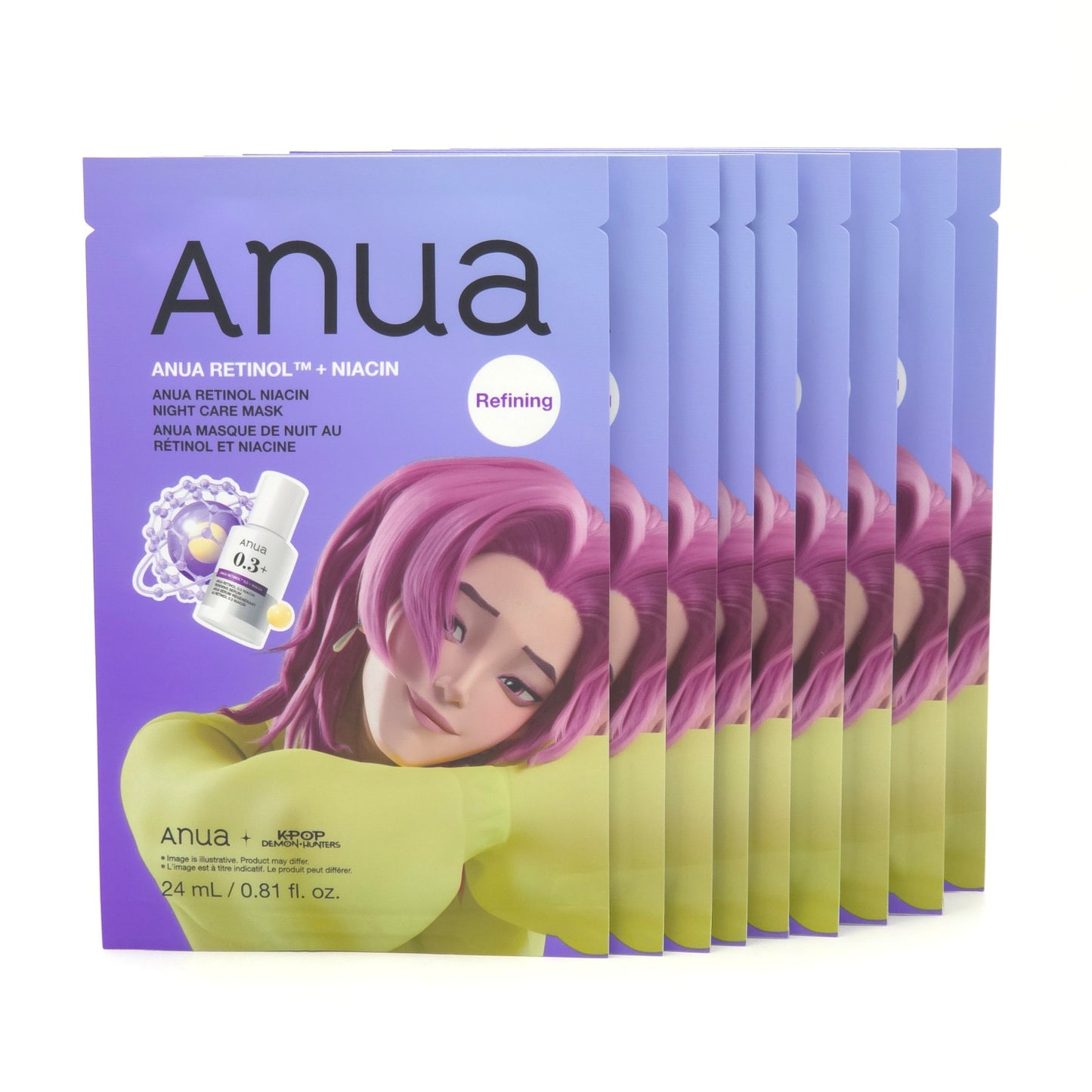 ANUA Retinol Niacin Night Care Mask 24ml x 10 Sheets Pore Firming