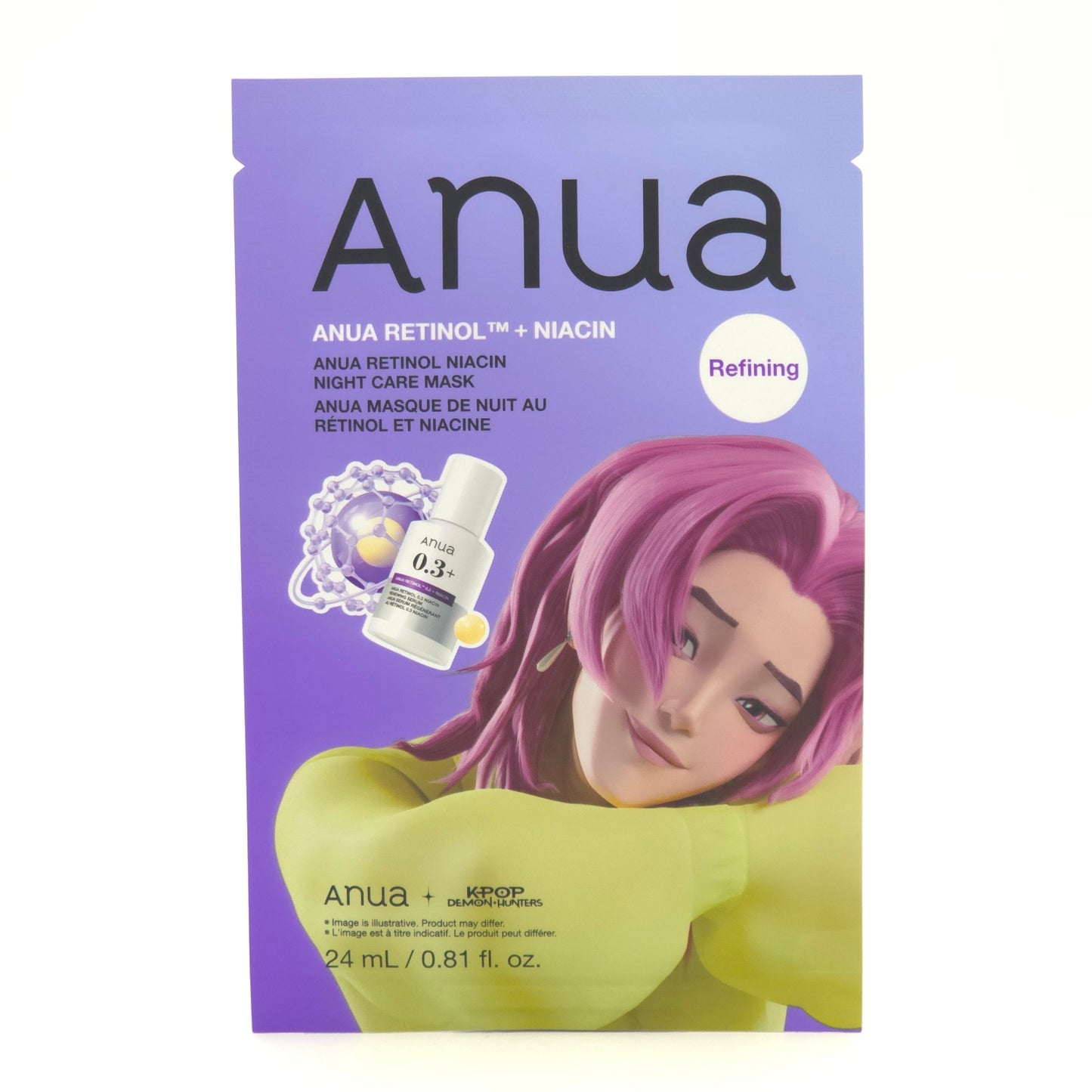 ANUA Retinol Niacin Night Care Mask 24ml x 10 Sheets Pore Firming