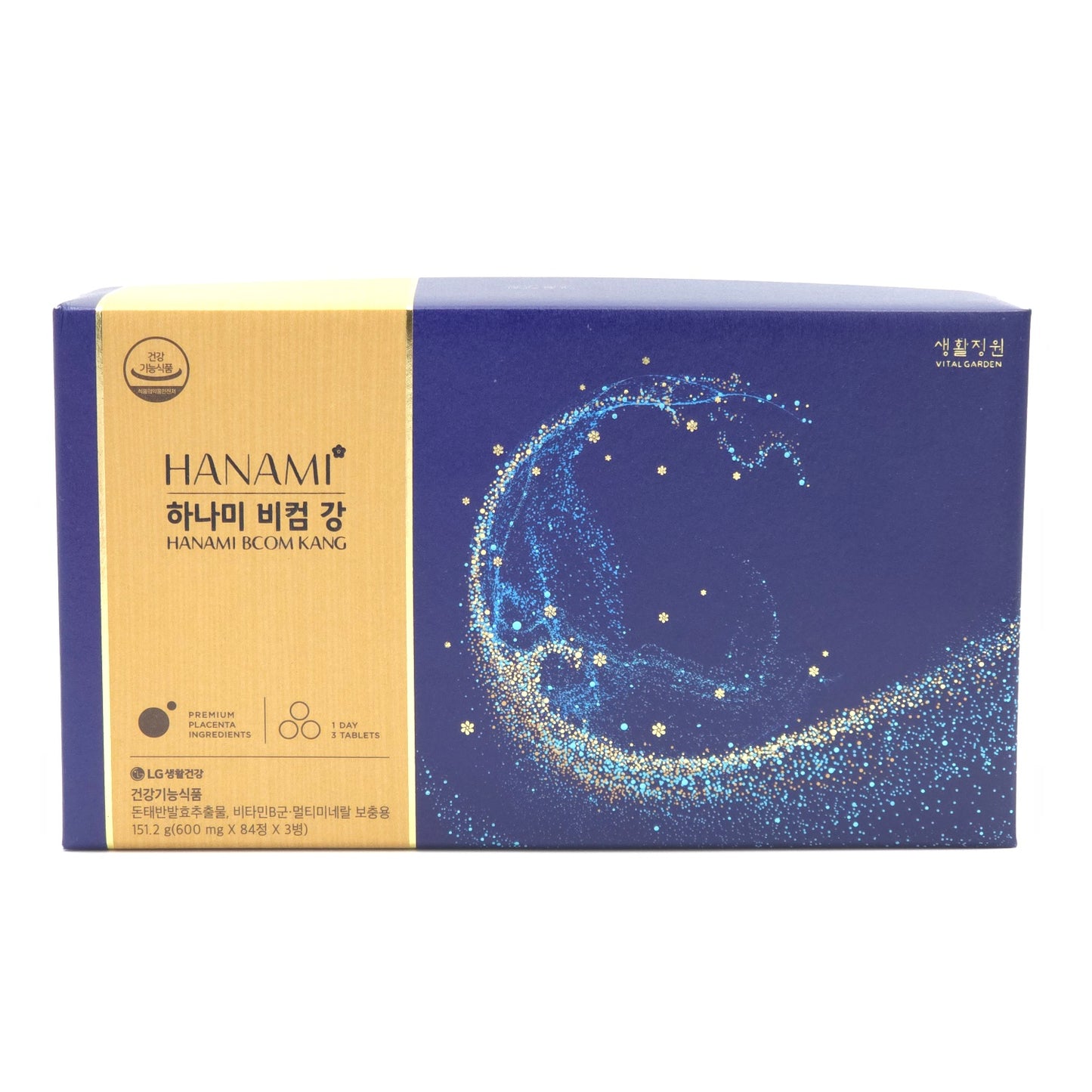 LG Vital Garden Hanami Bcom Kang 600mg x 252 Tablets (84 Tablets x 3 Bottles)