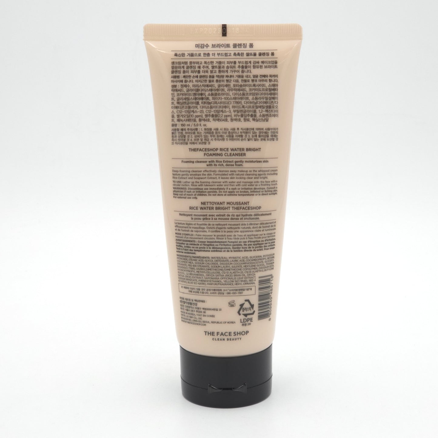 THE FACE SHOP Rice Water Bright Foaming Cleanser 150ml