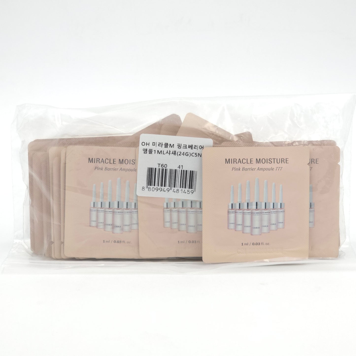 O HUI Miracle Moisture Pink Barrier Ampoule 777 1ml x 60pcs