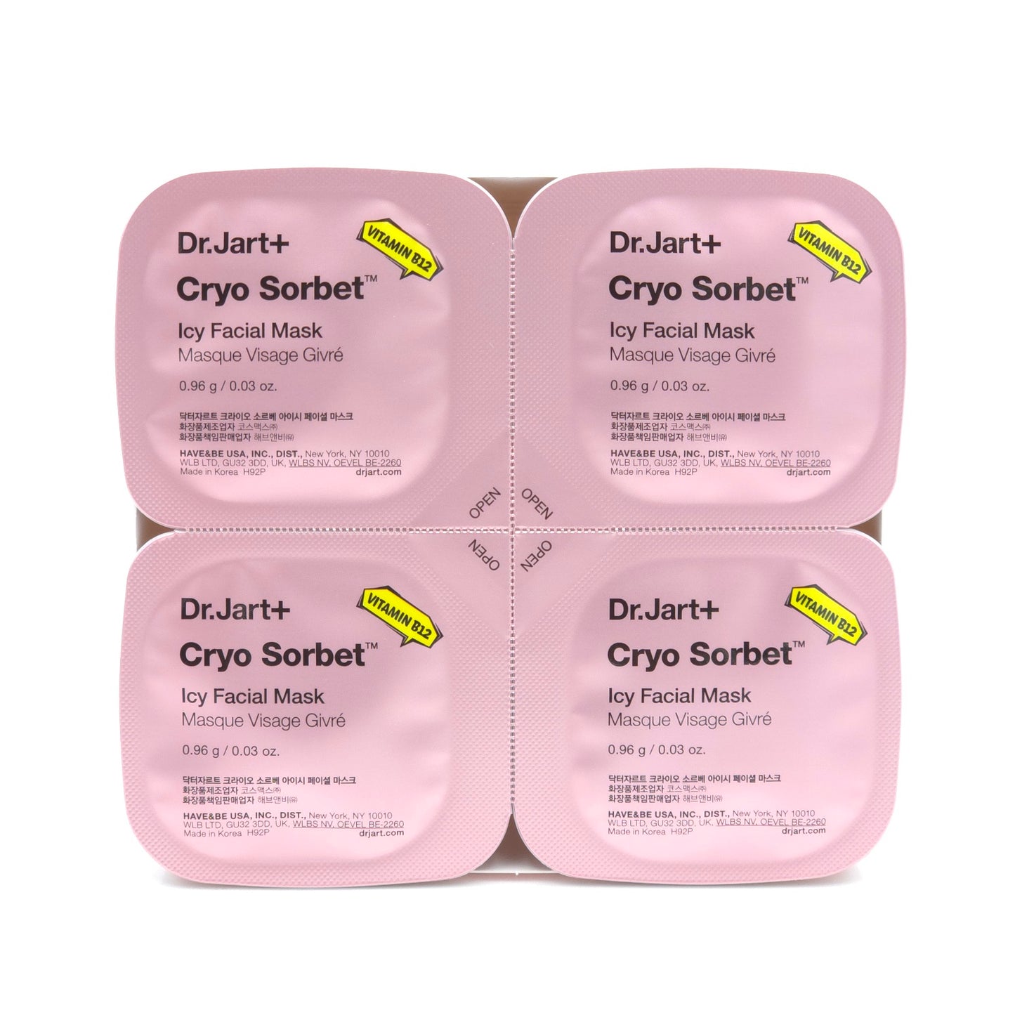 Dr.Jart+ Cryo Sorbet Icy Facial Mask 0.96g x 4ea