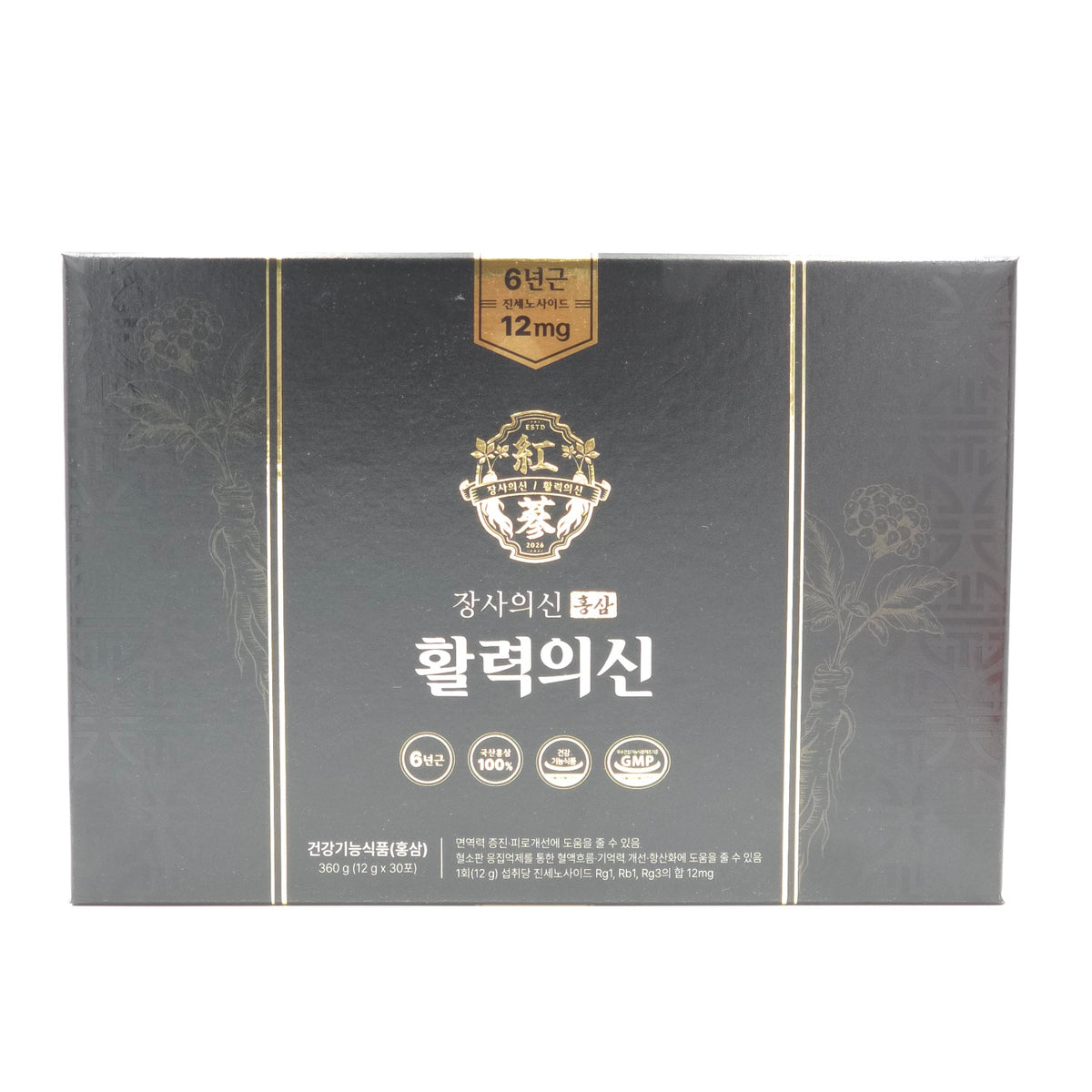 Jangsa-ui-Sin Hwalryeok-ui-Sin Korean Red Ginseng Extract 12g x 30 Sticks
