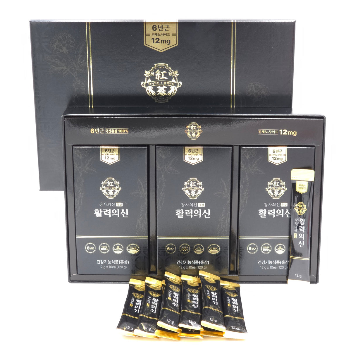 Jangsa-ui-Sin Hwalryeok-ui-Sin Korean Red Ginseng Extract 12g x 30 Sticks