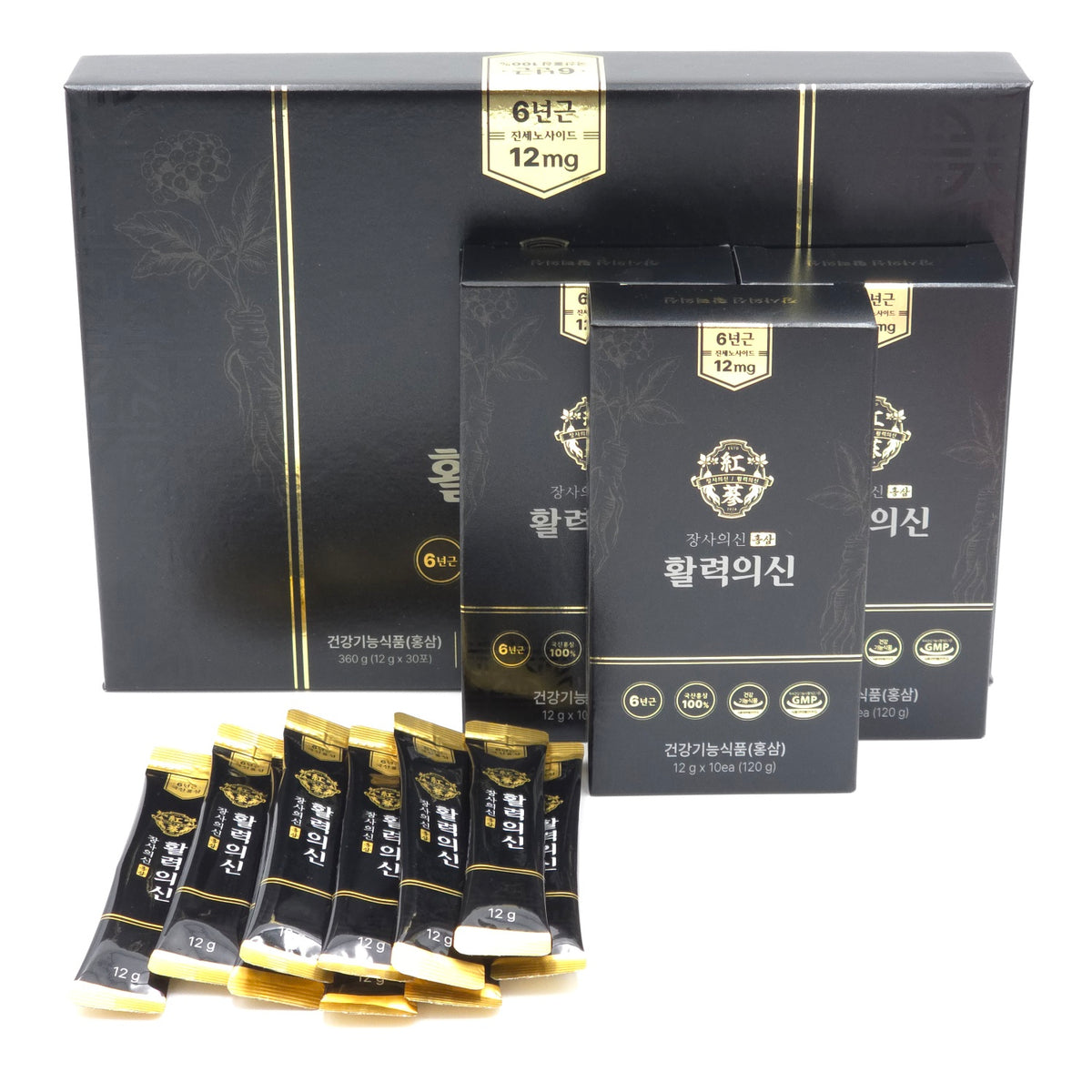 Jangsa-ui-Sin Hwalryeok-ui-Sin Korean Red Ginseng Extract 12g x 30 Sticks