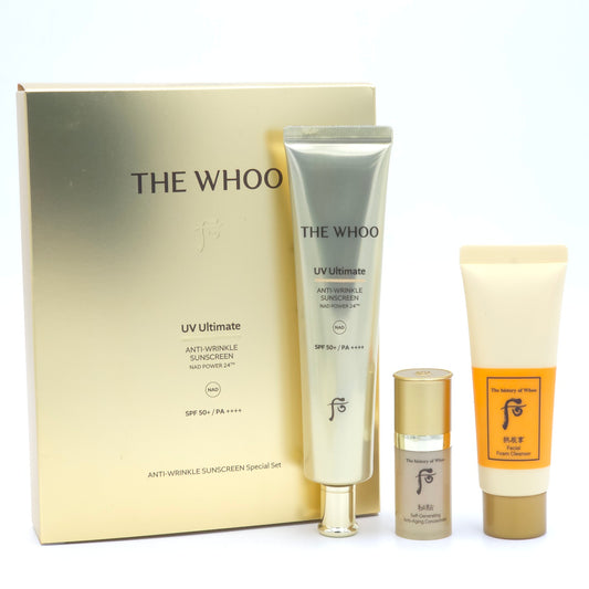 THE WHOO UV Ultimate Anti-Wrinkle Sunscreen Special Set SPF50+ PA++++ 75ml