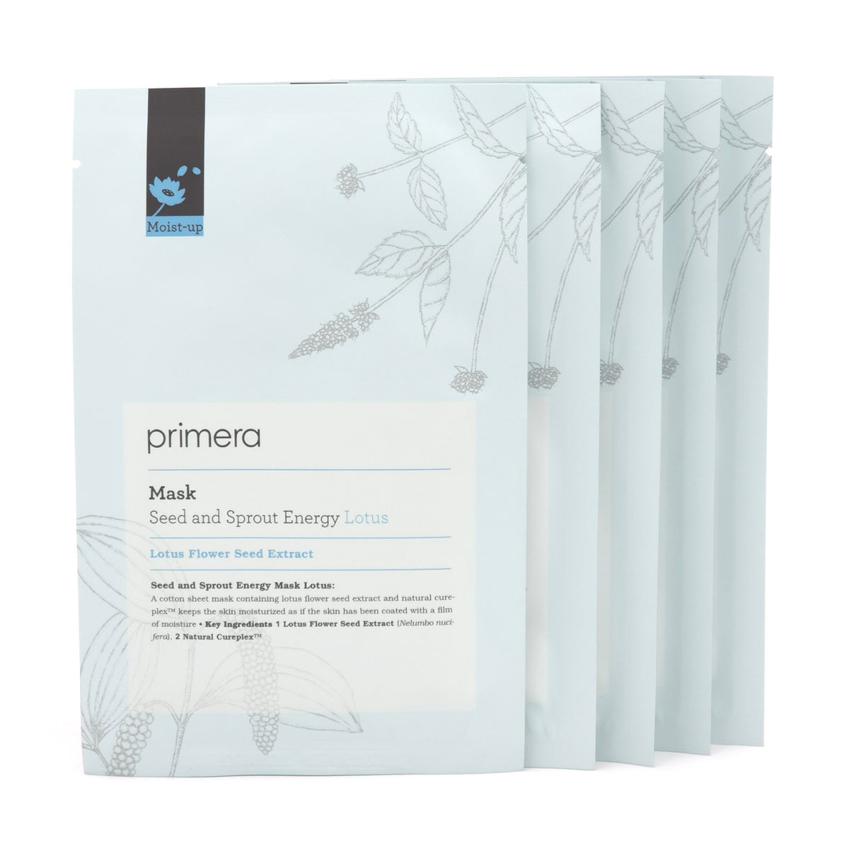 primera Seed and Sprout Energy Mask Lotus - 20ml x 5 Sheets