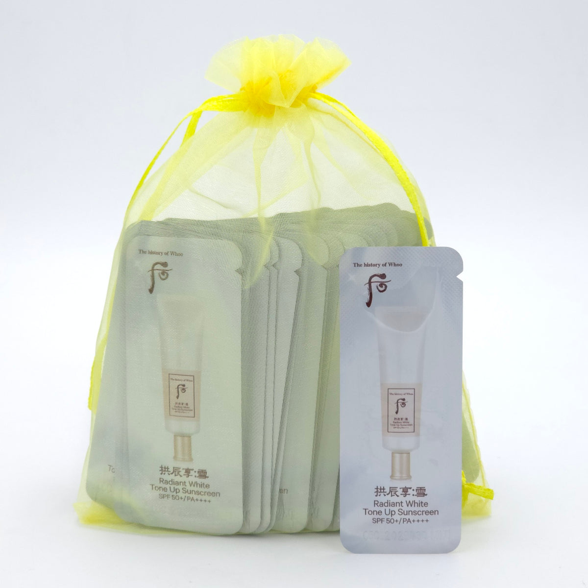 The History of Whoo Gongjinhyang Seol Radiant White Tone Up Sunscreen SPF50+ PA++++ - 1ml x 60pcs