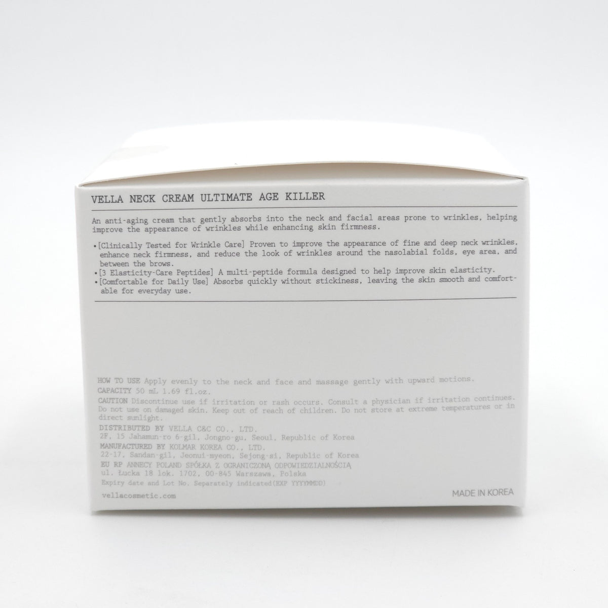 VELLA Neck Cream Ultimate Age Killer 50ml