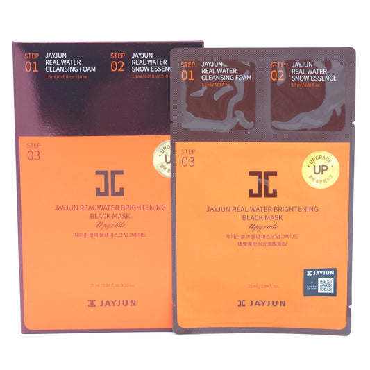 JAYJUN Real Water Brightening Black Mask Upgrade 3-Step 25ml x 10 Sheets