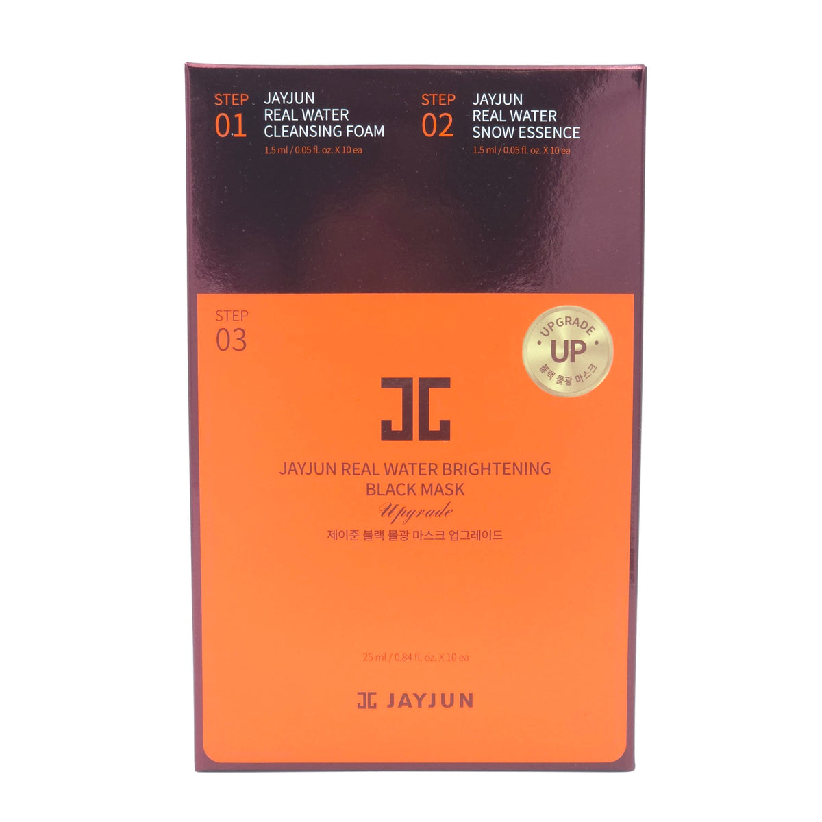 JAYJUN Real Water Brightening Black Mask Upgrade 3-Step 25ml x 10 Sheets