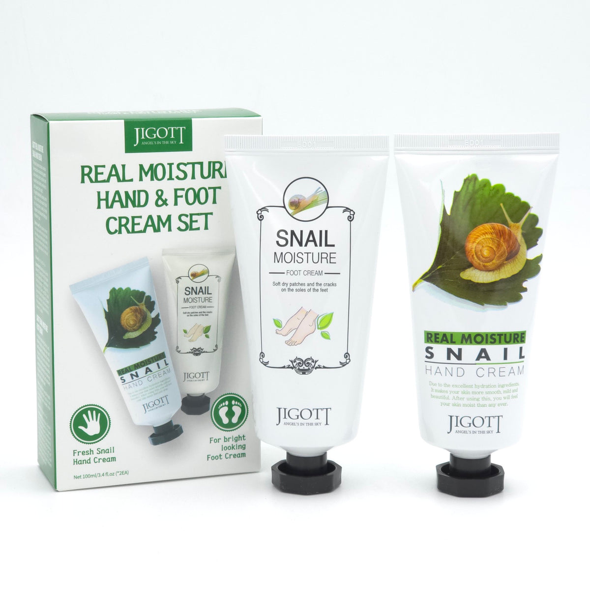 JIGOTT Real Moisture Hand & Foot Cream Set 2 Items