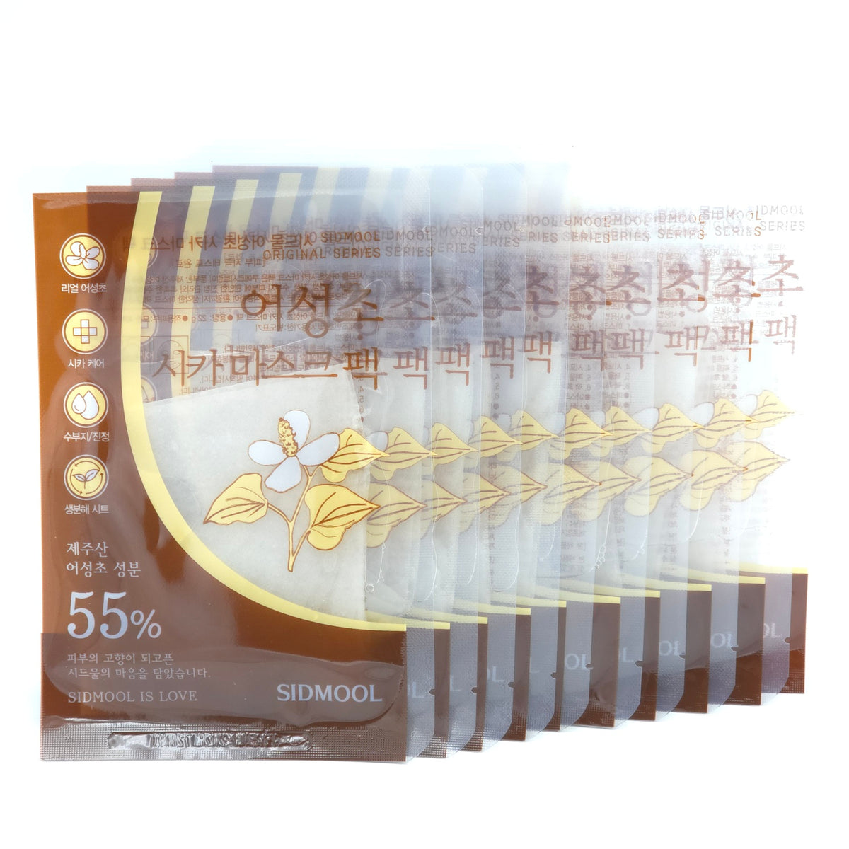 SIDMOOL Houttuynia Cordata Cica Mask Pack 22g x 10 Sheet