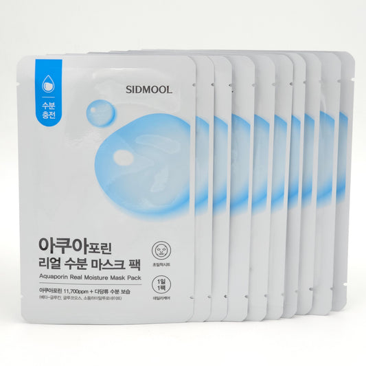 SIDMOOL Aquaporin Real Moisture Mask Pack 23ml x 10 Sheets