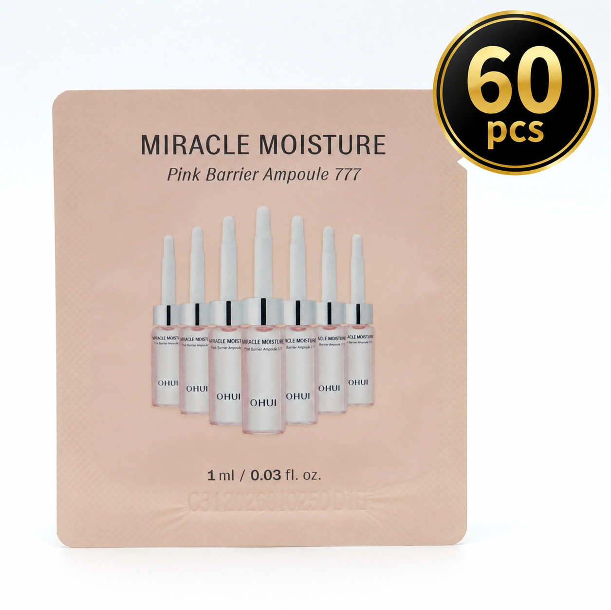 O HUI Miracle Moisture Pink Barrier Ampoule 777 1ml x 60pcs