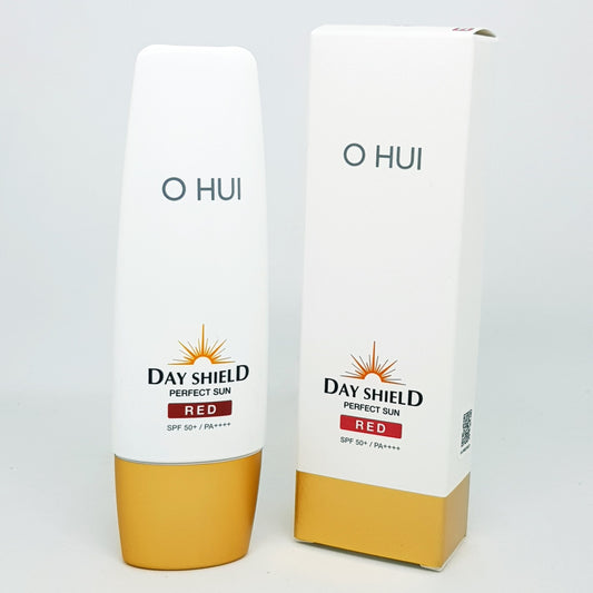 O HUI Day Shield Perfect Sun Red Cream SPF50+ PA++++ 50ml Green Base Tone Up Sunscreen